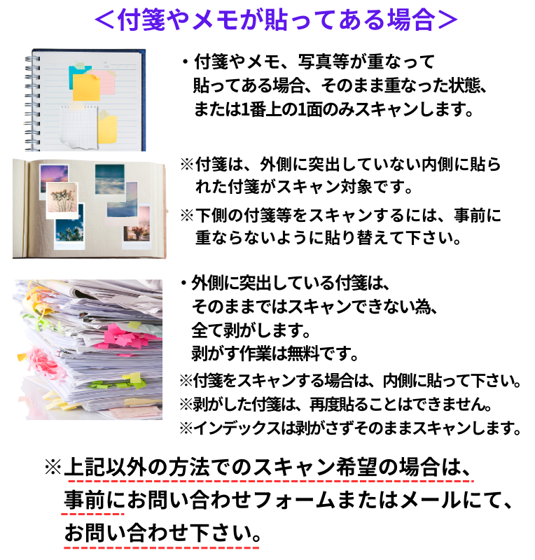 付箋とメモの注意事項